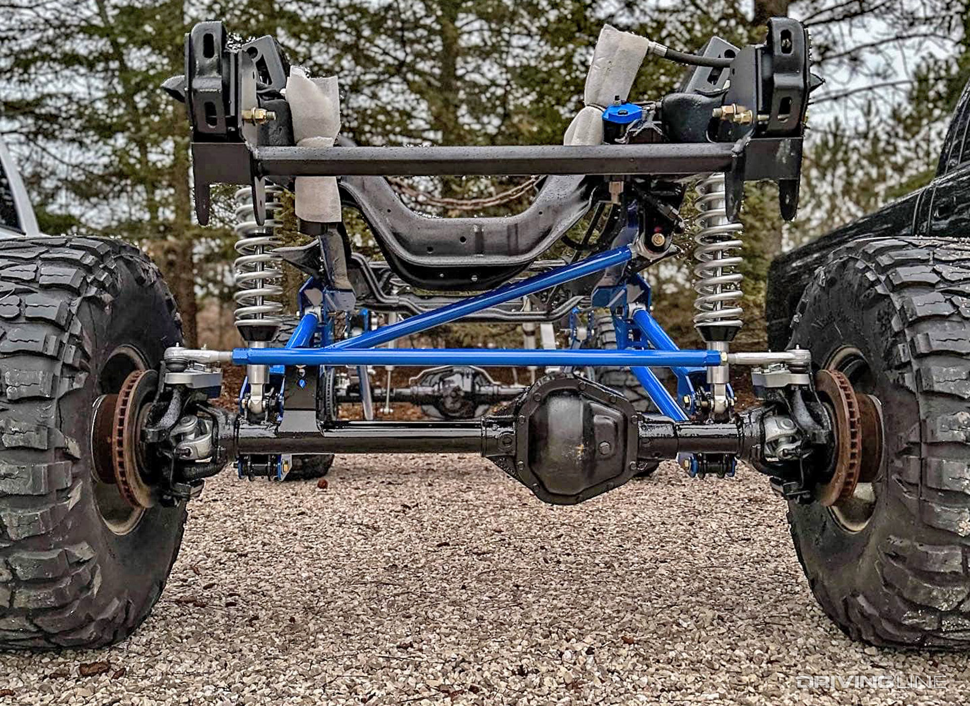 Ford Bricknose Chassis Restoration King Pin Dana 60 Axle on Nitto Mud Grappler tires