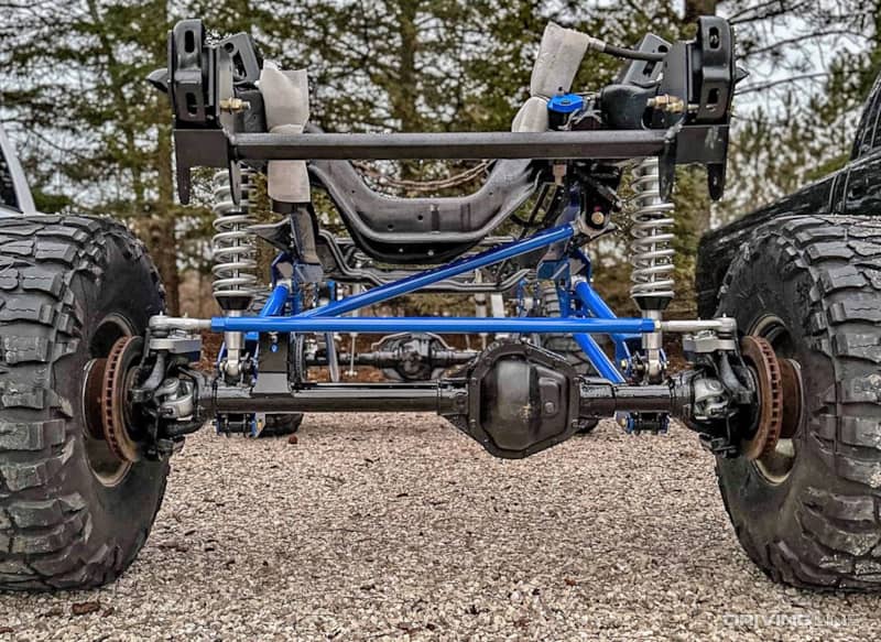 Ford Bricknose Chassis Restoration King Pin Dana 60 Axle on Nitto Mud Grappler tires