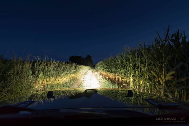 ARB Intensity LED Lights corn field night shot
