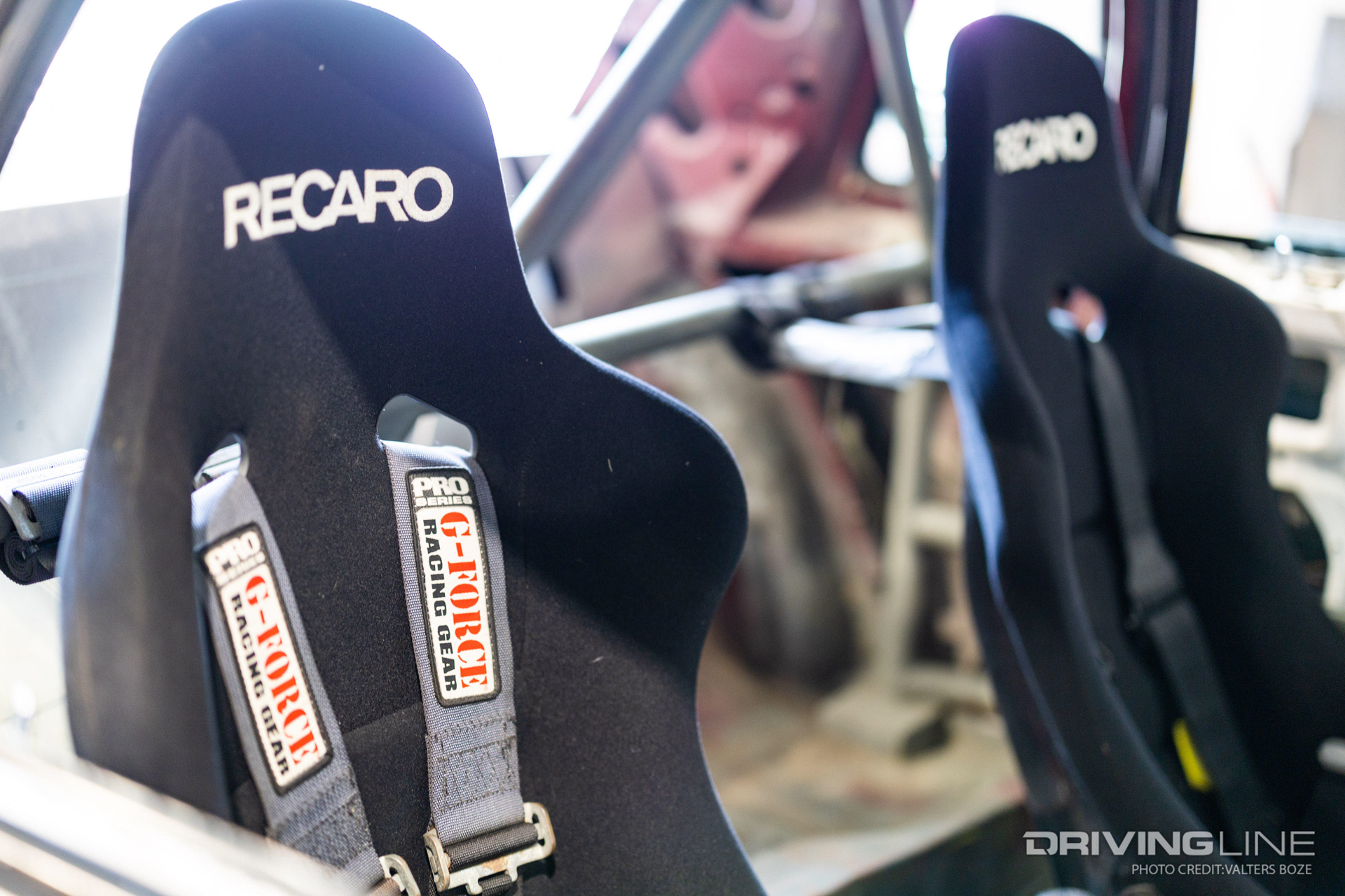 REcaro seats in gutted Ford Fox body mustang