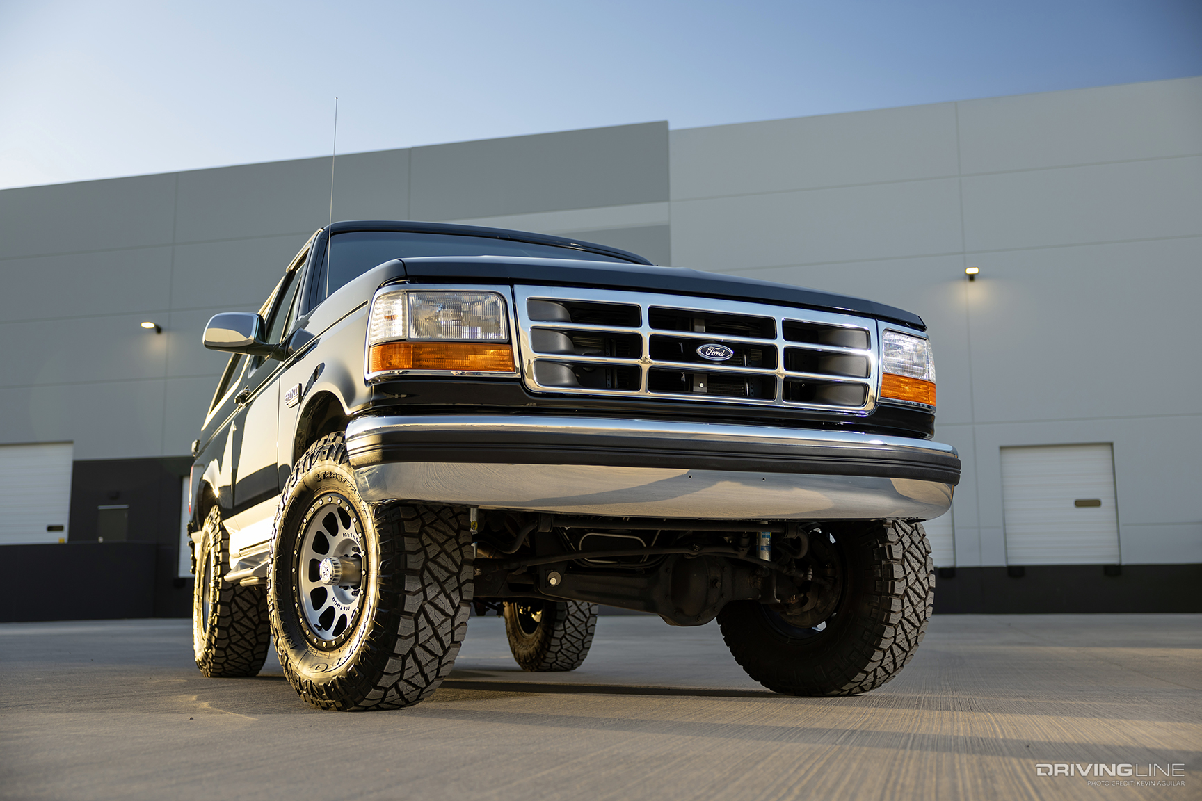 Front of Chris and Terri Tabone's '96 Ford Bronco Built by Fat Fender Garage