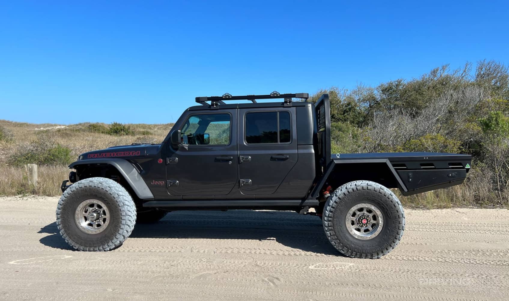 Jeep Gladiator Rubicon on 40's Flatbed Conversion from MITS Alloy