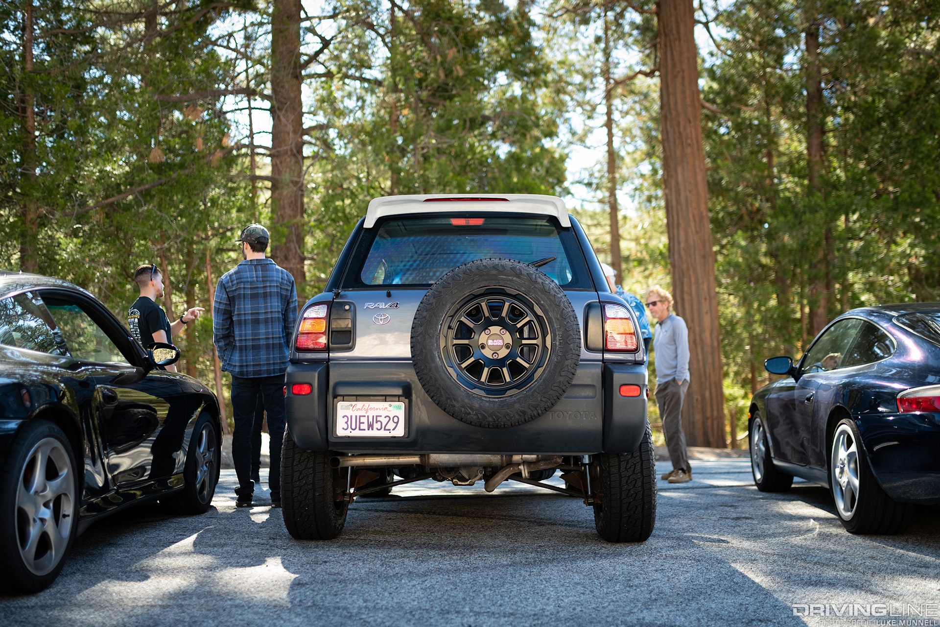 Rear of Toyota 3SGTE engine swapped RAV4 parked at car show