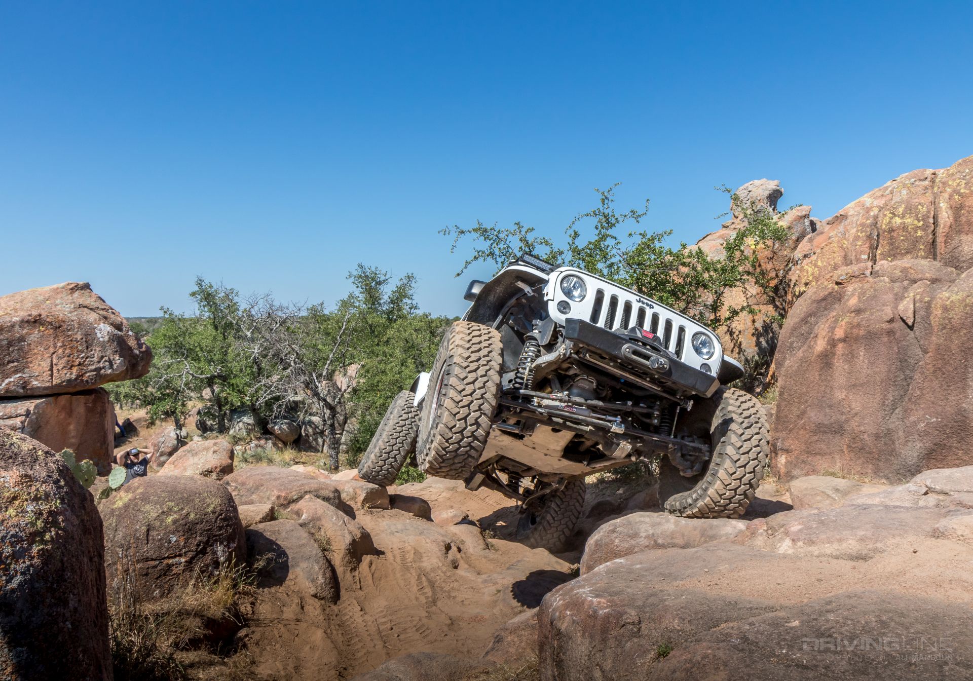 Jeep Wrangler JK on 40 inch Nitto Trail Grapplers front view off-road