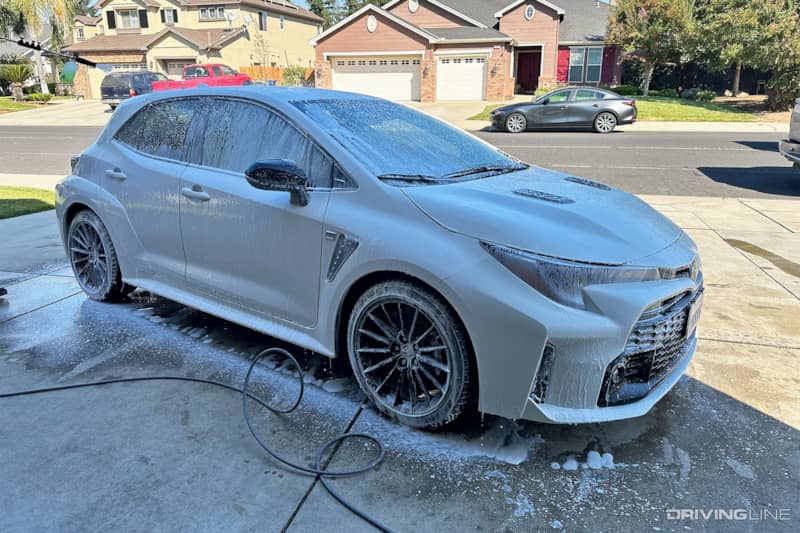 Toyota GR Corolla Being Washed