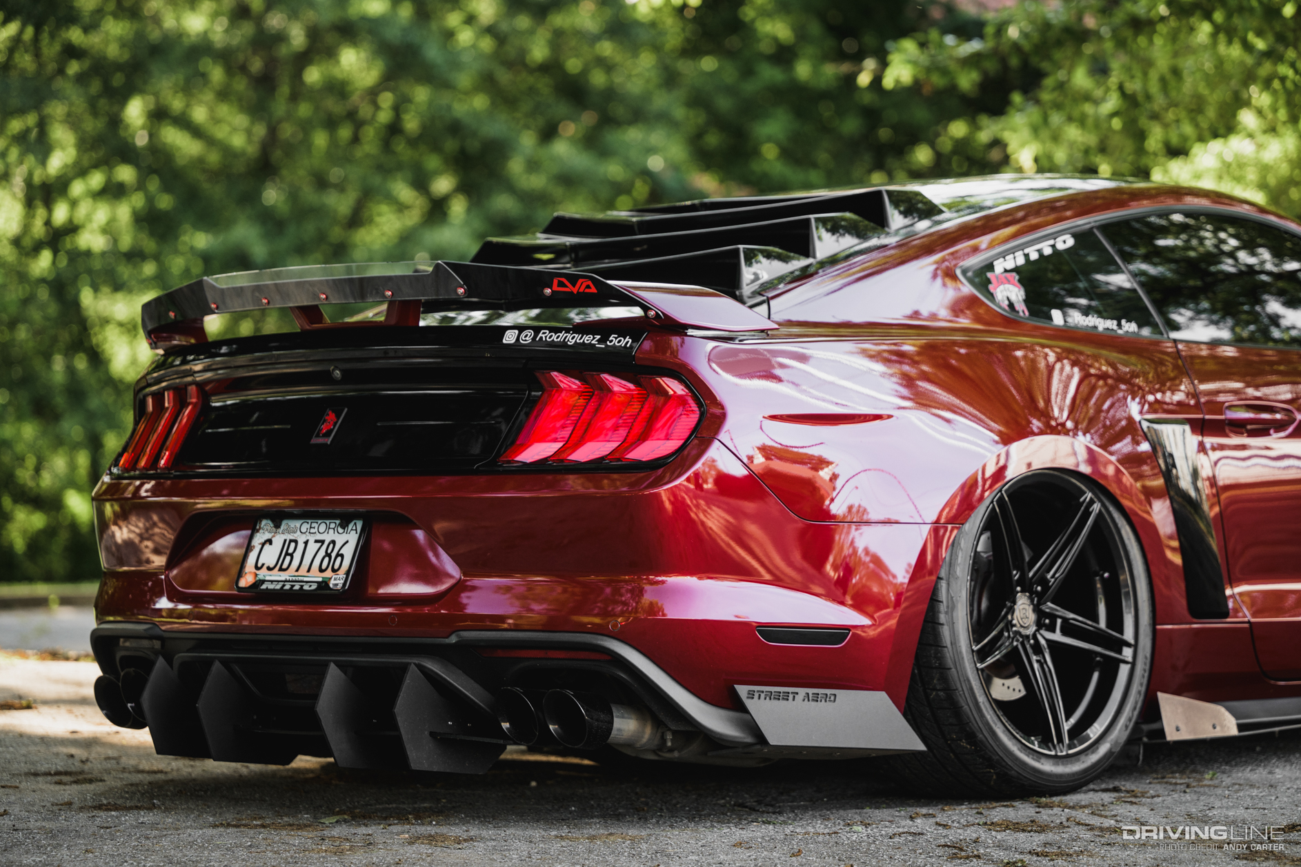 Bagged S550 Mustang GT rear 3/4