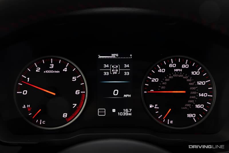 2023 Subaru WRX gauges