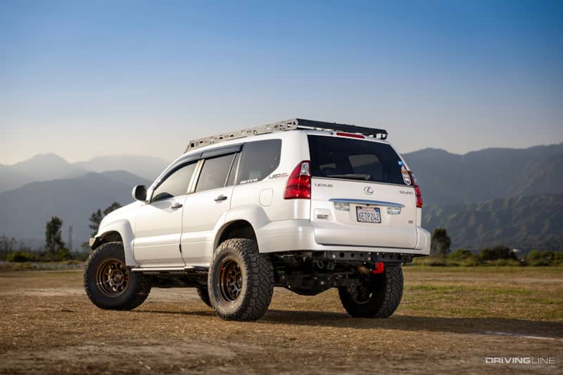 2009 Lexus GX470 on Nitto Ridge Grapplers Rear View
