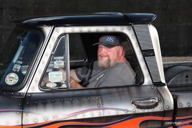 Bill Watson in his 1966 Chevy C10