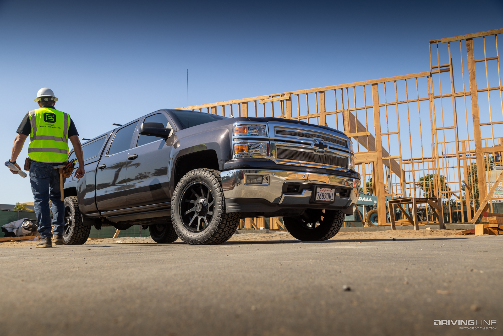 2016 Chevy Silverado Truck on a construction site with Terra Grappler G3 tires