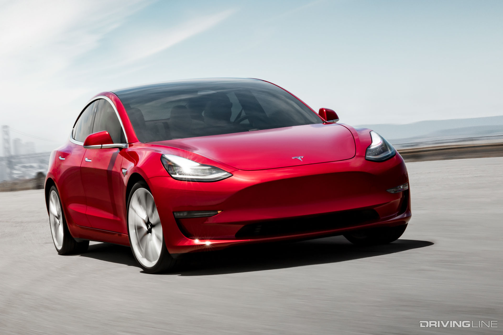 Tesla Model 3 Performance Red Front View