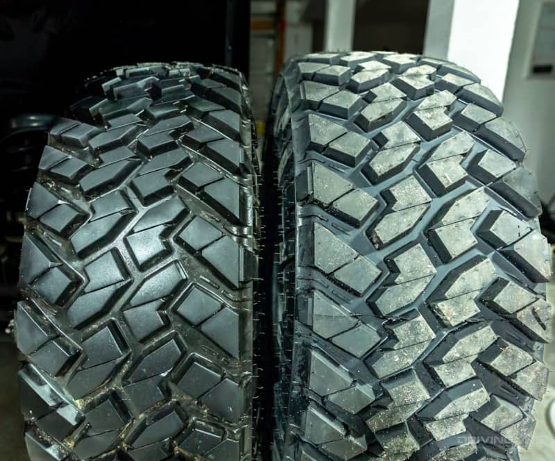 37 versus 38 Nitto Trail Grappler tire tread comparison