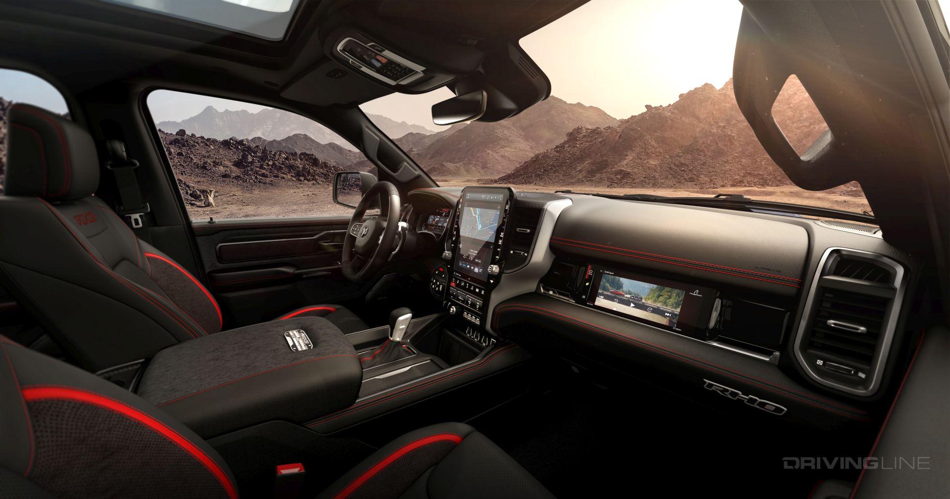 Ram RHO Interior dash and passenger screen