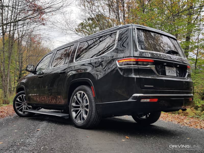 2023 Jeep Grand Wagoneer L rear 3/4 view