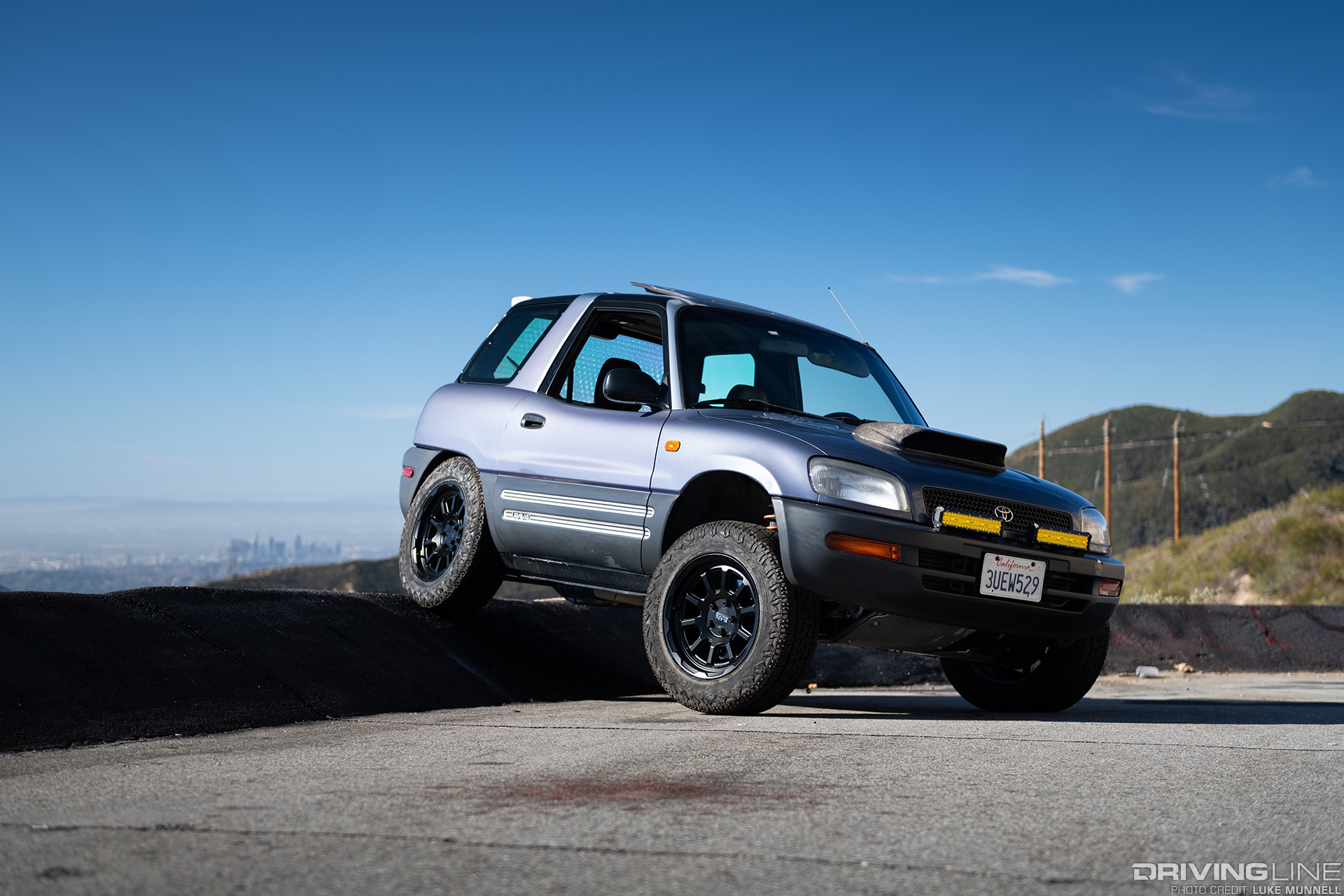 Toyota 3SGTE engine swapped RAV4 flexing on a curb