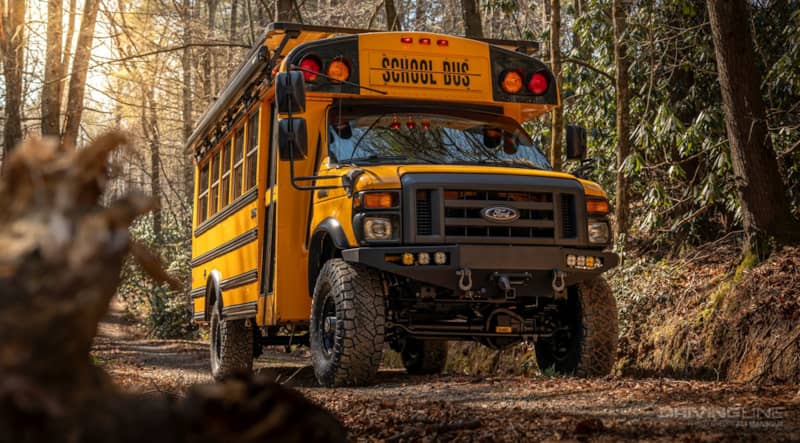 2013 Ford E-450 4x4 School Bus on 37's Nitto Ridge Grapplers Ujoint Offroad