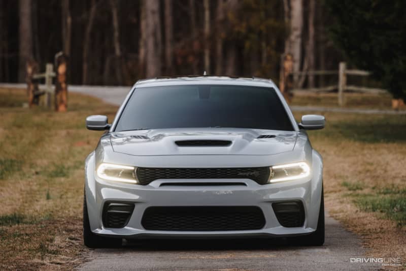 Front of 2022 Dodge Charger Hellcat with NT555 RII tires