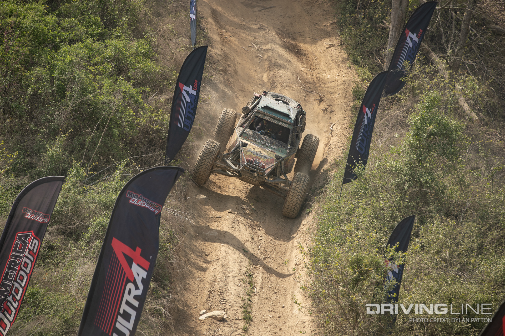 Paul Wolff off-road racing a rutted course at 2023 Ultra4 Rush, KY