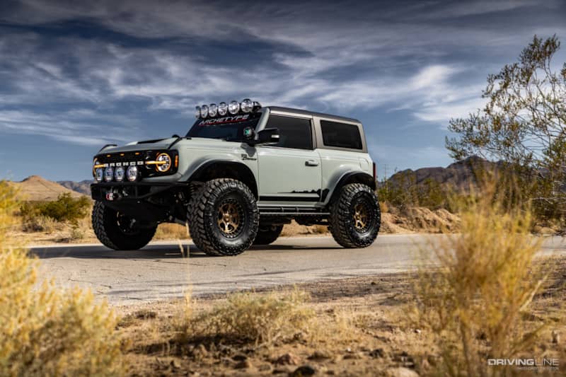 2021 Ford Bronco on Nitto Trail Grappler tires driver side front