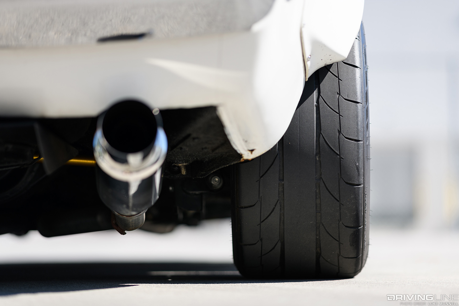 Nitto NT555 RII tires on the back axle of an LS V8 swapped Toyota Celica