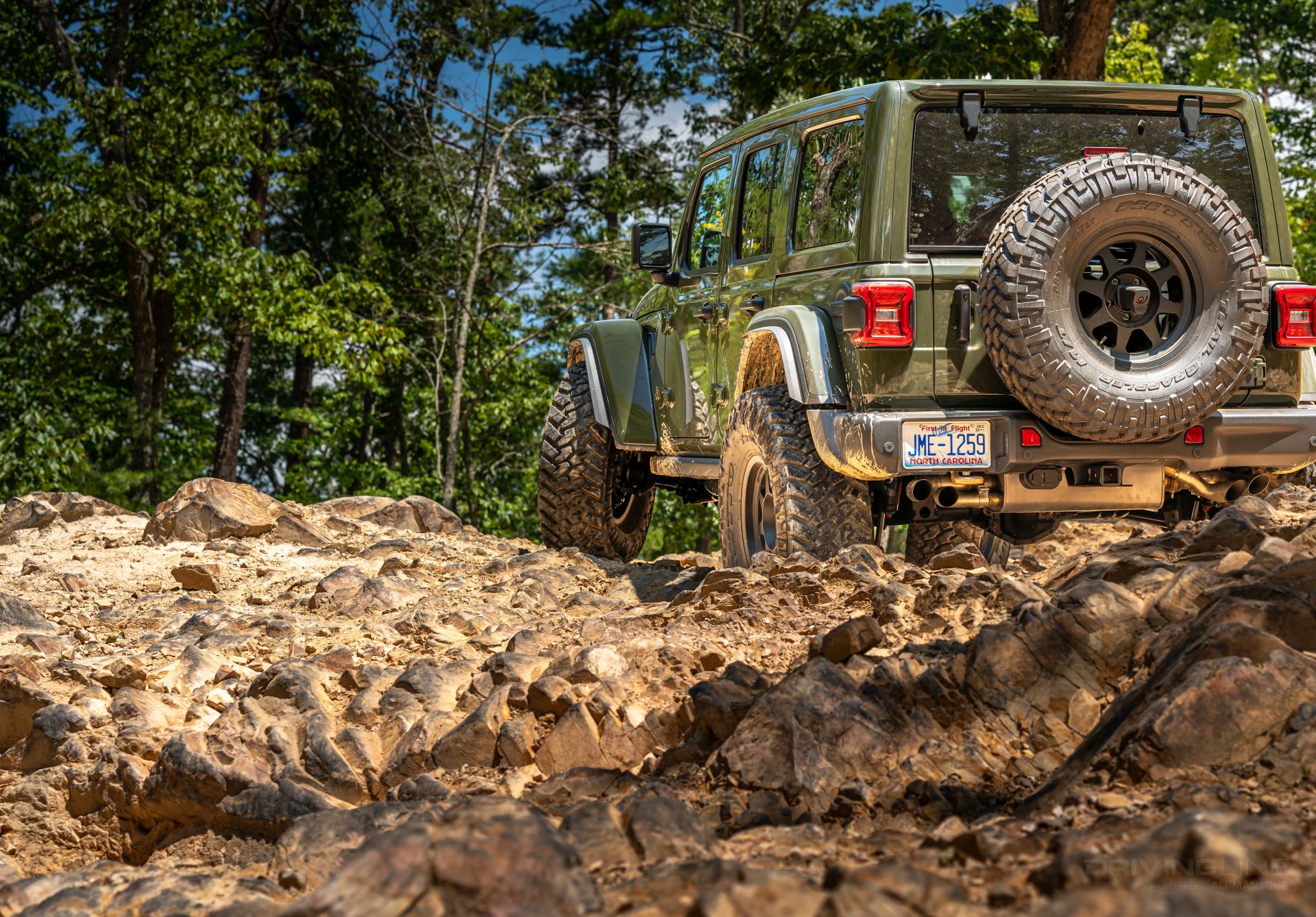 2021 Jeep Wrangler Rubicon 392 38s spare tire rear view