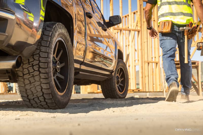 Tread detail of the Terra Grappler G3 on a Chevy Silverado Pickup truck
