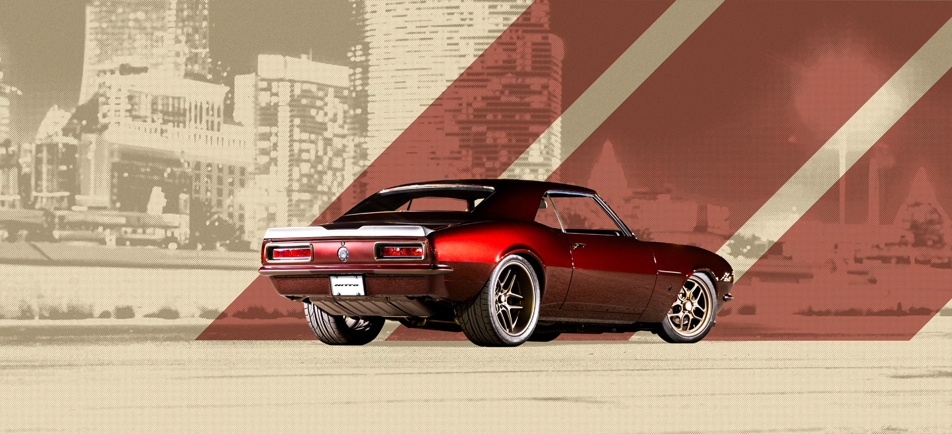 97 restomod chevy camaro on Nitto tires