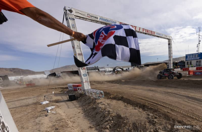 JP Gomez crosses the finish line at 2024 Nitto Race of Kings at the King of the Hammers